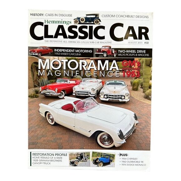 Classic Car Magazine August 2015 Motorama Magnificence GMs Show Cars 1953 - Picture 1 of 8